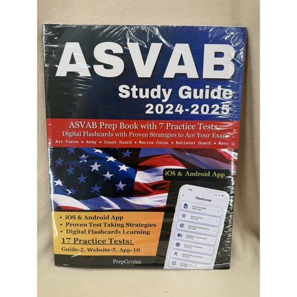 Other - PrepGenius ASVAB Study Guide 2024-2025: ASVAB Prep Book with 7 Practice Tests